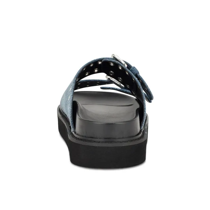 Eleny Buckle Slide Sandals Denim Women Nine West Sandals