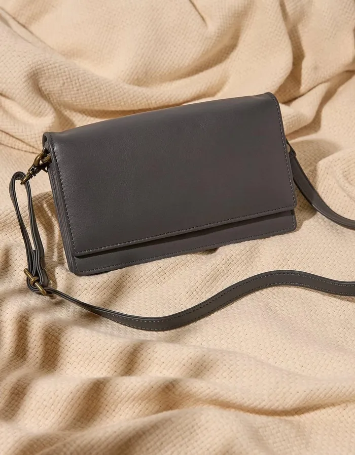 Elodie Mini Phone Bag Charcoal Grey Women FatFace Bags and Purses