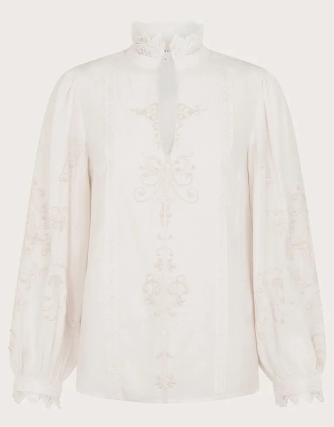 Elsa Embellished Blouse Ivory Women Monsoon Tops and Blouses