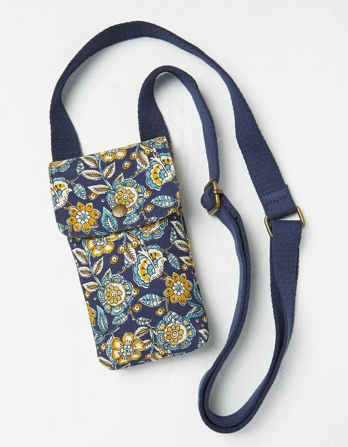Elsie Canvas Phone Bag Navy Women FatFace Bags and Purses
