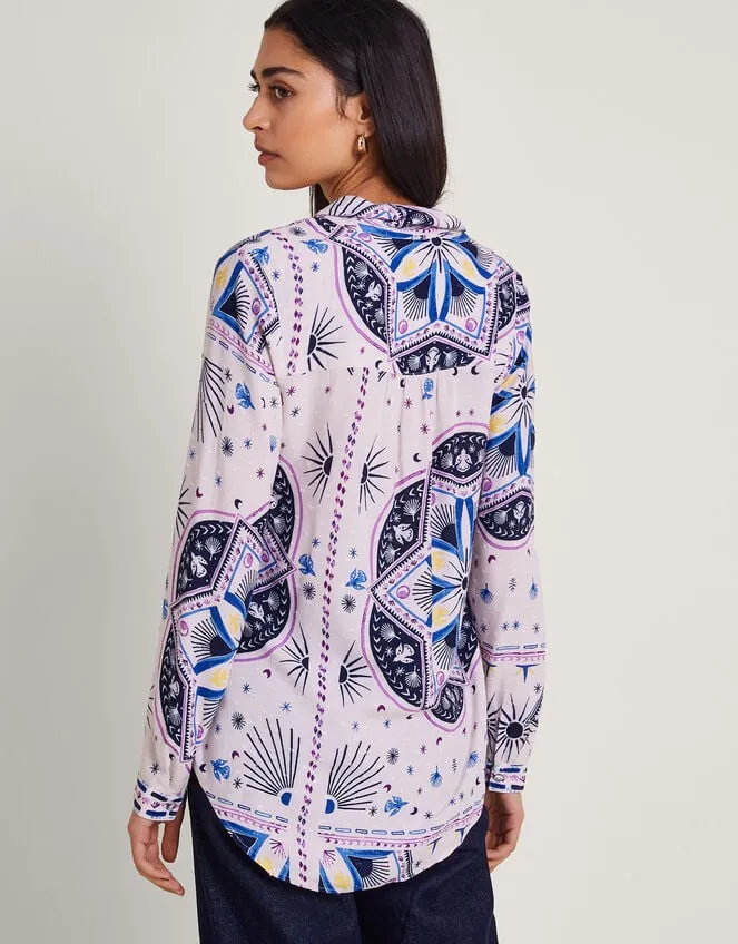 Elsie Print Shirt Blue Women Monsoon Tops and Blouses