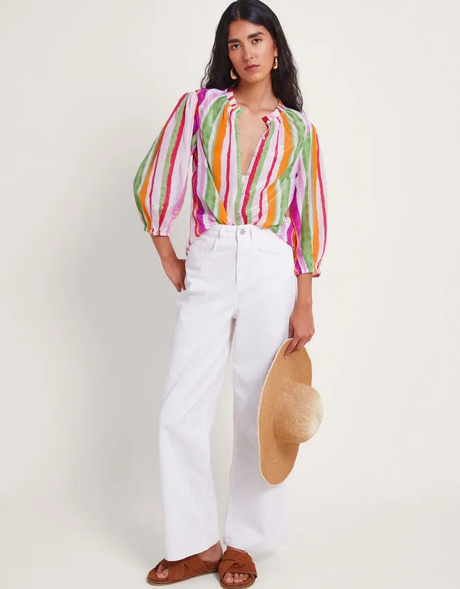 Elsie Stripe Blouse Orange Women Monsoon Tops and Blouses