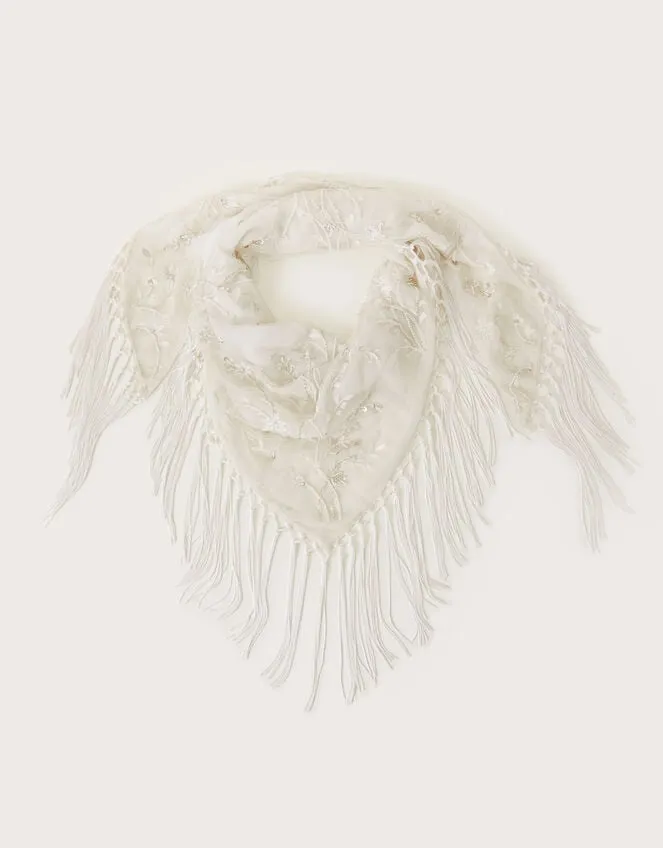 Embellished Bridal Tassel Cover Up Women Monsoon Scarves