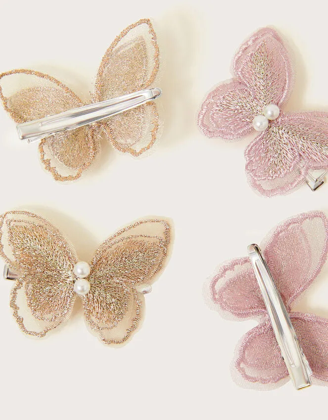 Embellished Butterfly Hair Clips 4 Pack Children Monsoon Girls039 Hair Accessories