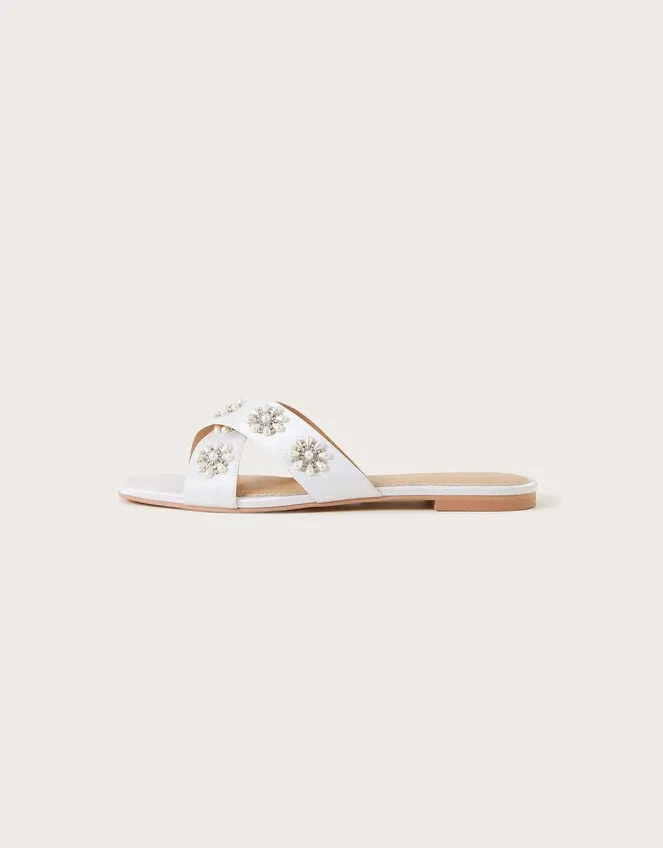Embellished Flat Bridal Sandals Ivory Women Monsoon Sandals