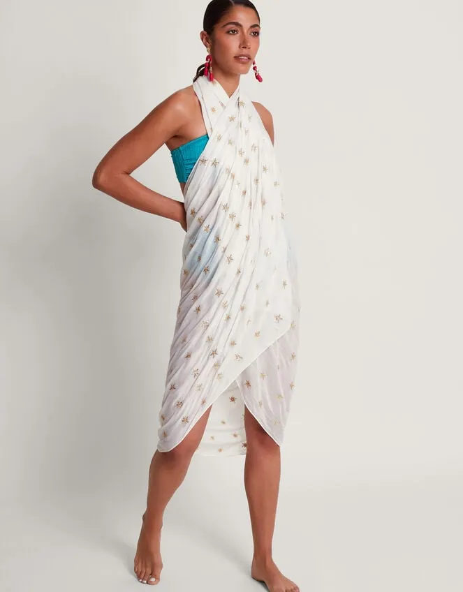 Embellished Lightweight Scarf Cream Women Monsoon Scarves