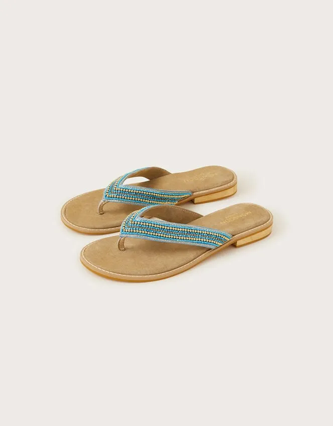 Embellished Toe Post Sandals Blue Women Monsoon Sandals