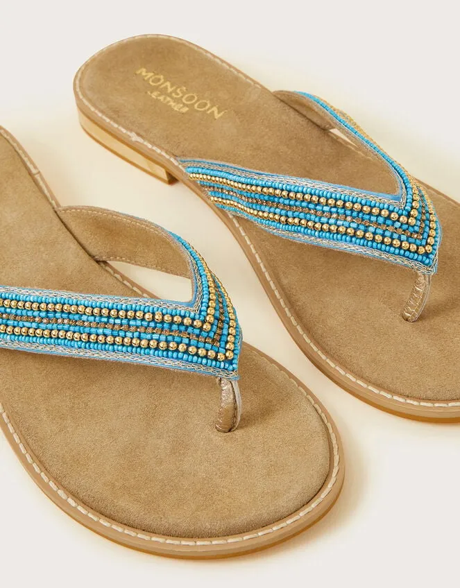 Embellished Toe Post Sandals Blue Women Monsoon Sandals