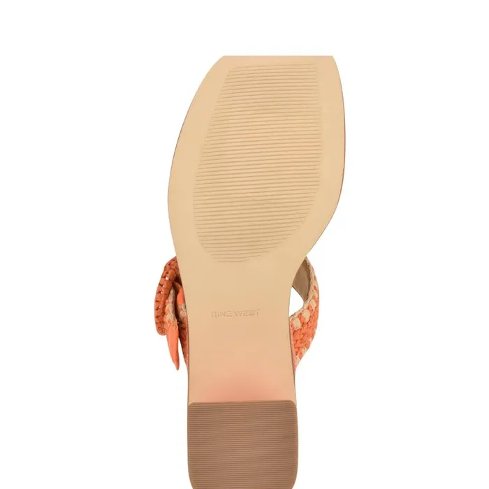Emerey Woven Slide Sandals Orange Women Nine West Sandals