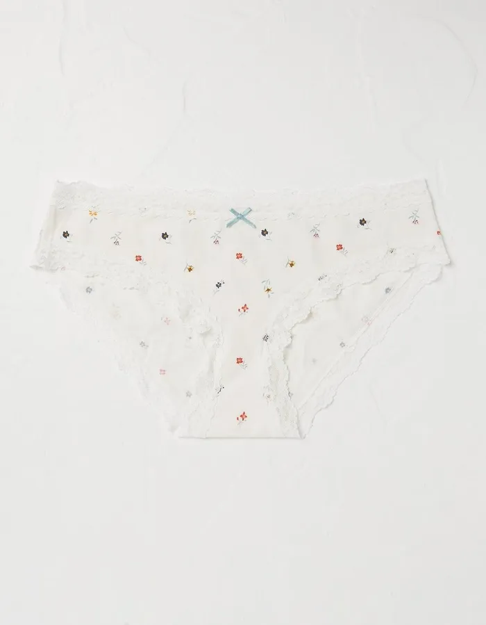 Emily Floral Short Knickers White Women FatFace Socks Underwear and Tights