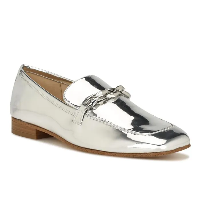 Erands Casual Loafers Silver Women Nine West Flats and Loafers