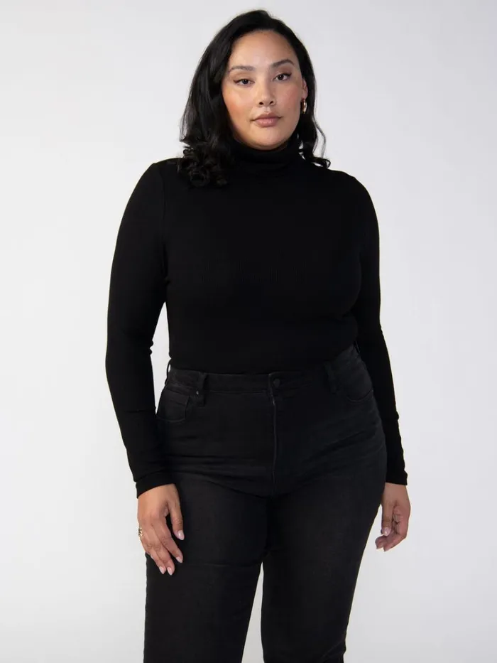 Essential Turtleneck Top Black Inclusive Collection Women Sanctuary Clothing Tees and Tops Essential Turtleneck Top Black Inclusive Collection Women Sanctuary Clothing Tees and Tops