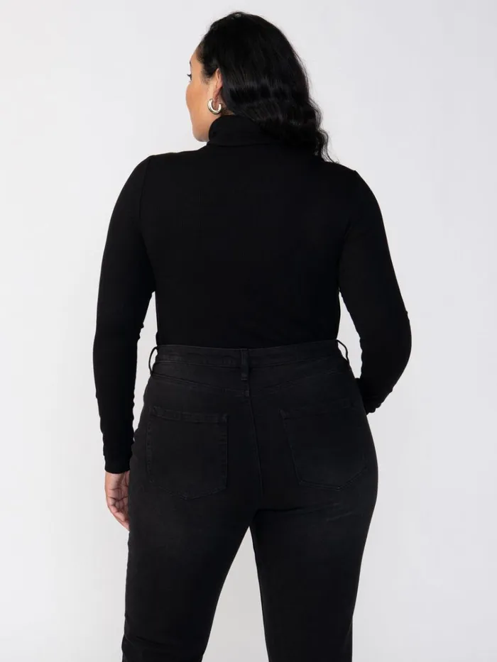 Essential Turtleneck Top Black Inclusive Collection Women Sanctuary Clothing Tees and Tops