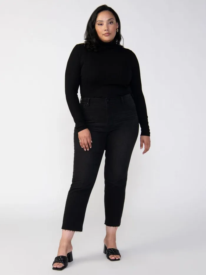 Essential Turtleneck Top Black Inclusive Collection Women Sanctuary Clothing Tees and Tops