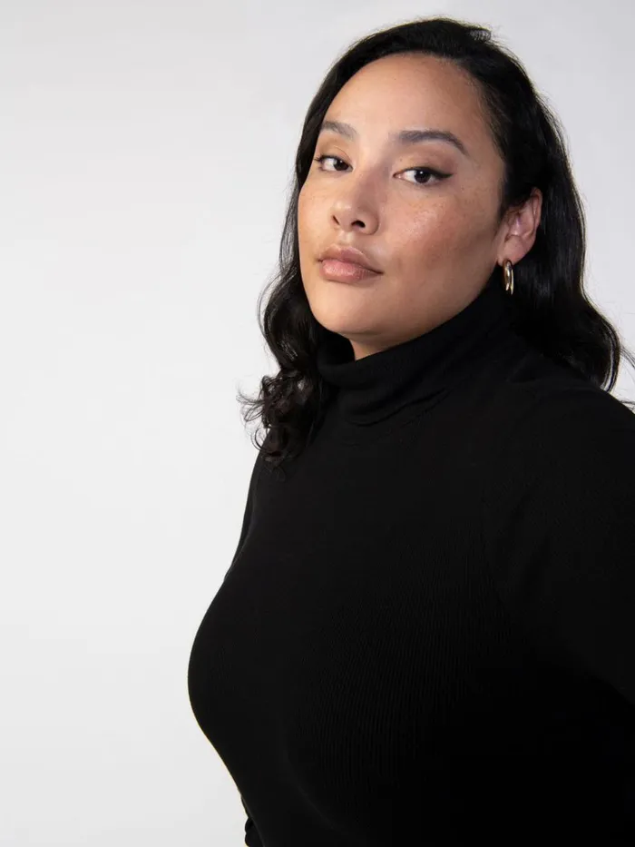 Essential Turtleneck Top Black Inclusive Collection Women Sanctuary Clothing Tees and Tops
