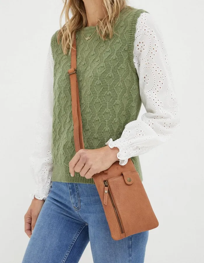 Essie Phone Bag Tan Women FatFace Bags and Purses