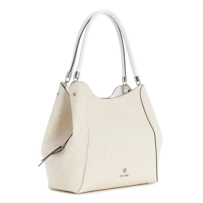 Etta Jet Set Carryall Cream Logo WomenMen Nine West New Handbags