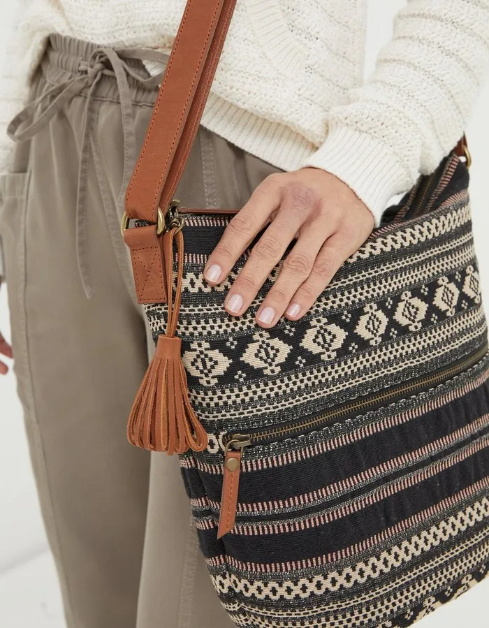 Evalie Woven Bag Black Women FatFace Bags and Purses