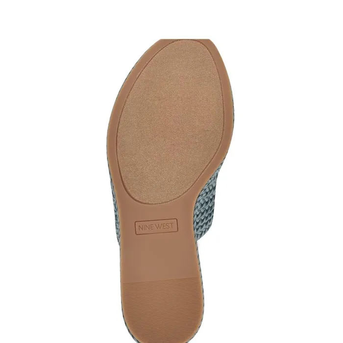Everie Espadrille Wedge Sandals Blue Women Nine West Sandals