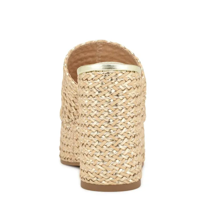 Everie Espadrille Wedge Sandals Natural Platino Women Nine West Sandals