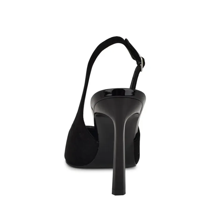 Fabele Pointy Toe Slingback Pumps Black Women Nine West Heels