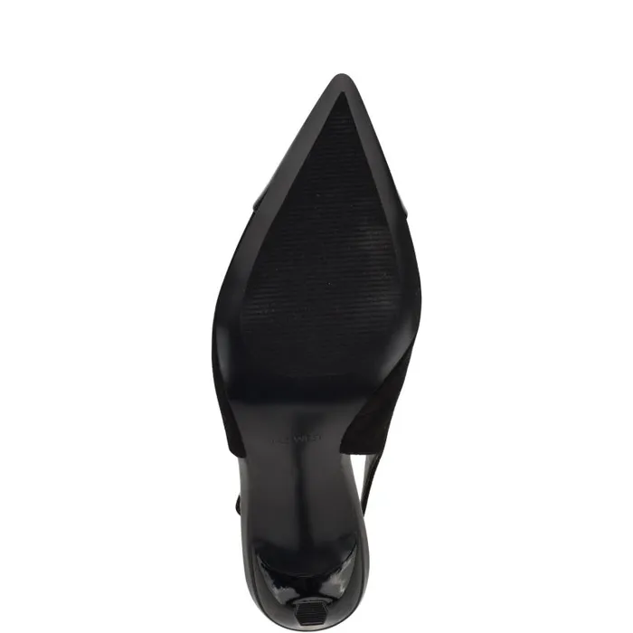 Fabele Pointy Toe Slingback Pumps Black Women Nine West Heels