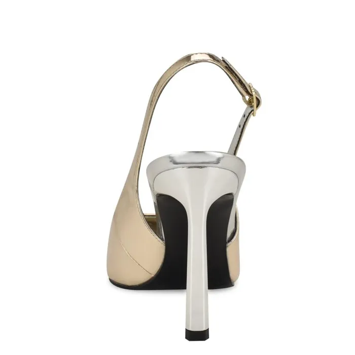 Fabele Pointy Toe Slingback Pumps Platino Women Nine West Heels