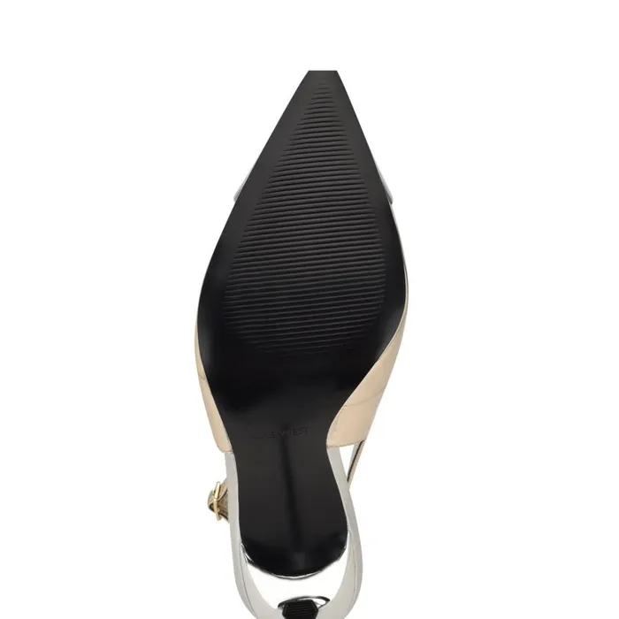 Fabele Pointy Toe Slingback Pumps Platino Women Nine West Heels