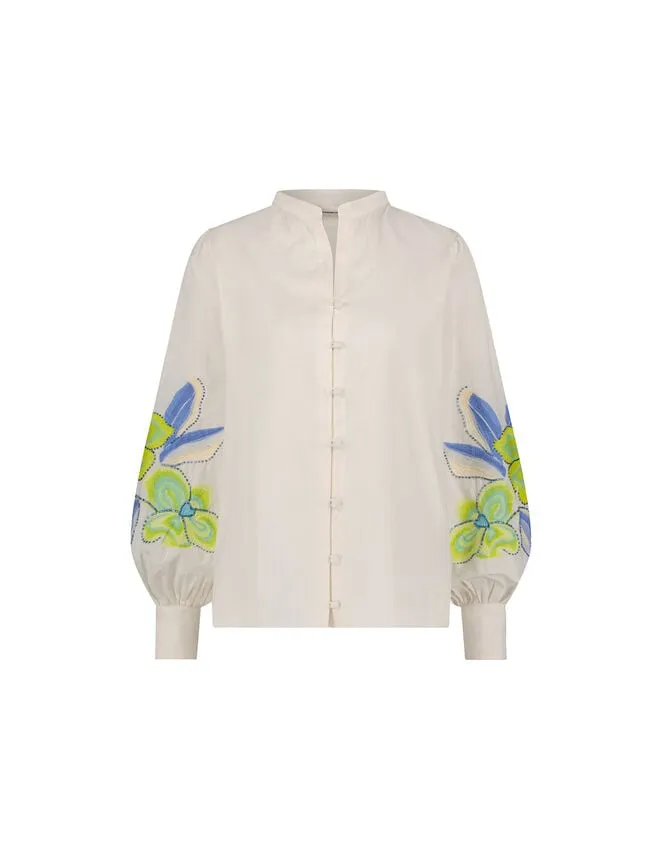 Fabienne Chapot Floral Embellished Blouse Ivory Women Monsoon Tops and Blouses