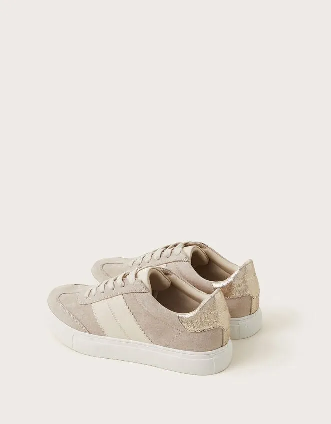 Faux Suede Trainers Natural Women Monsoon Flats