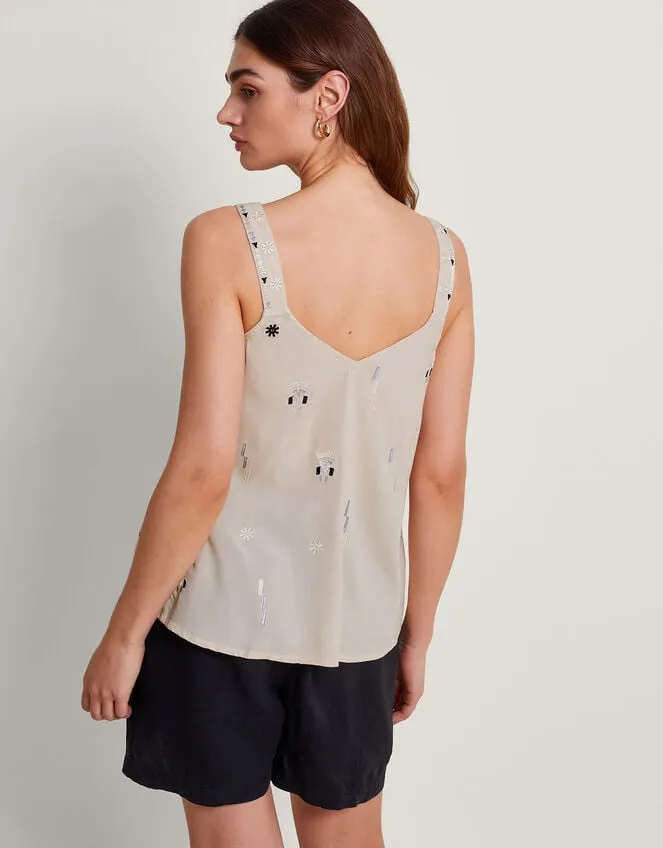 Fia Embroidered Cami Ivory Women Monsoon Tops and Blouses