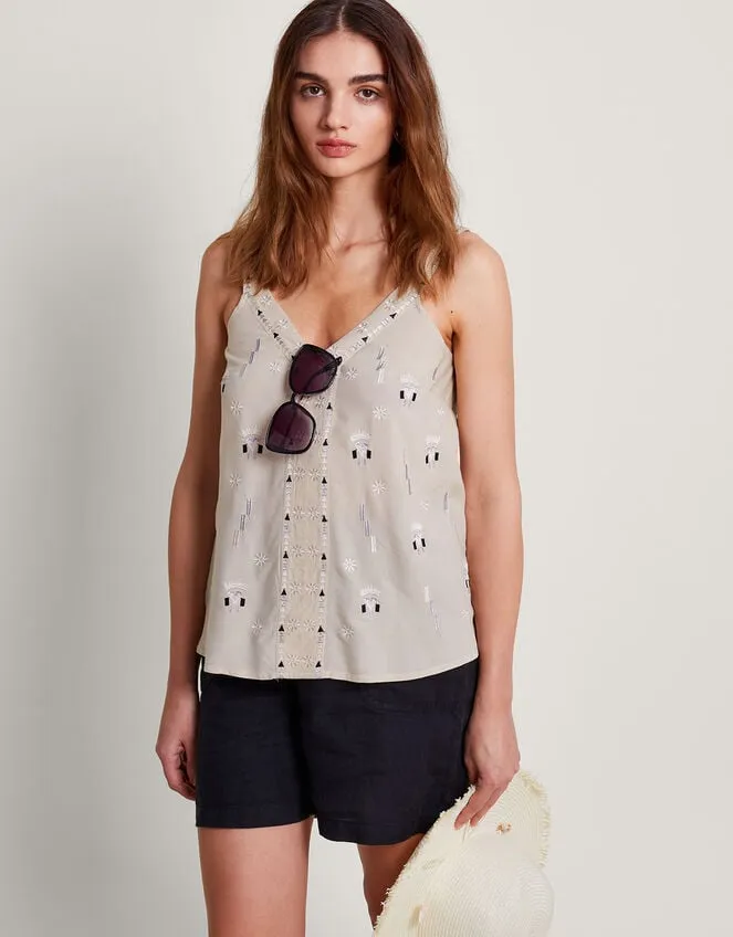 Fia Embroidered Cami Ivory Women Monsoon Tops and Blouses