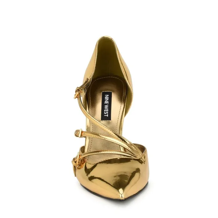 Filma Pointy Toe Pumps Bronze Women Nine West Heels