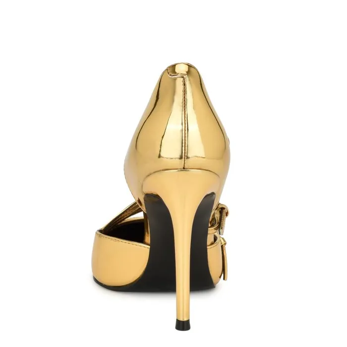 Filma Pointy Toe Pumps Bronze Women Nine West Heels
