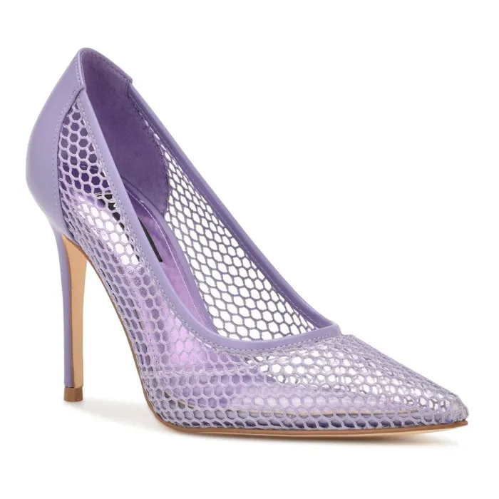Flings Mesh Pumps Light Purple Women Nine West Heels