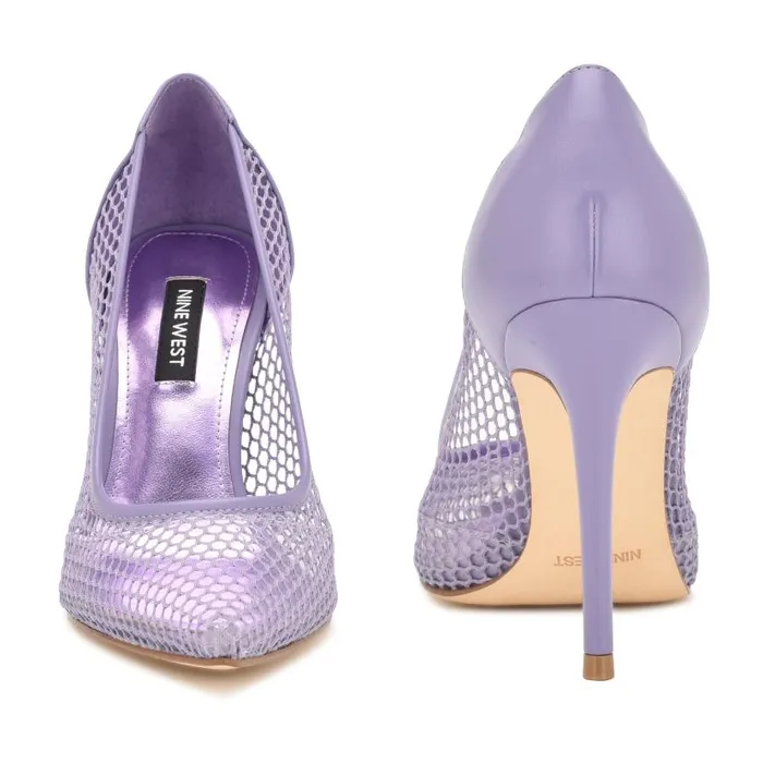 Flings Mesh Pumps Light Purple Women Nine West Heels
