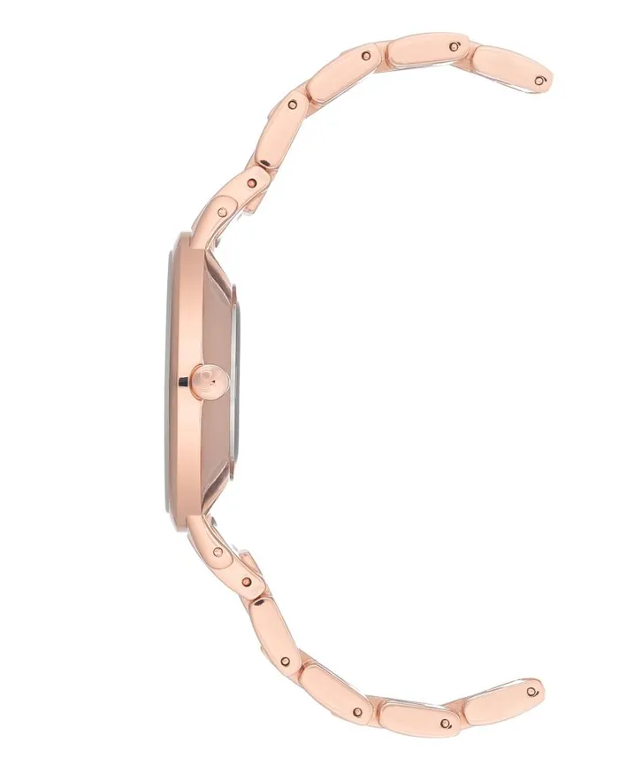 Floral Dial Bracelet Watch Rose Goldtone WomenMen Nine West Watches
