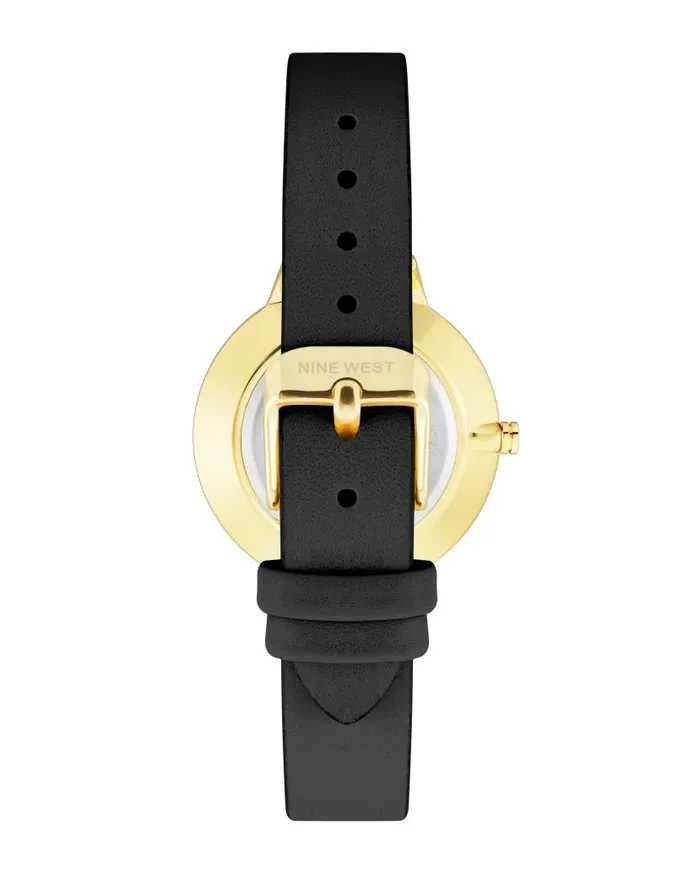 Floral Dial Strap Watch Black WomenMen Nine West Watches