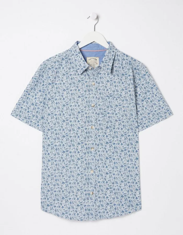 Floral Print Shirt Blue Men FatFace Shirts