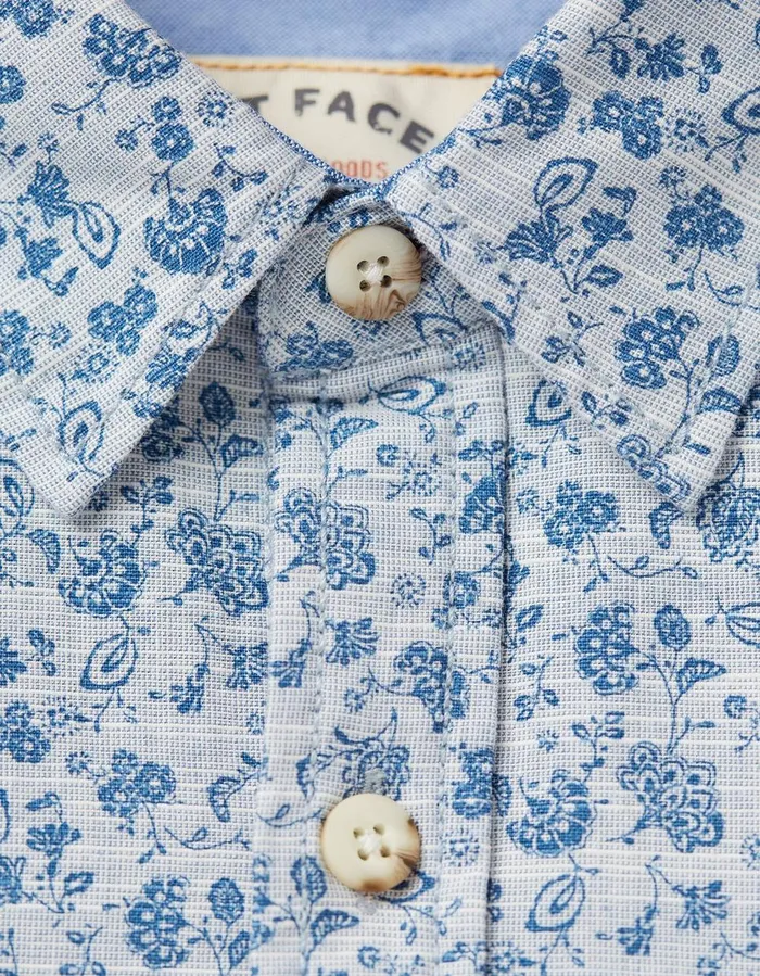 Floral Print Shirt Blue Men FatFace Shirts