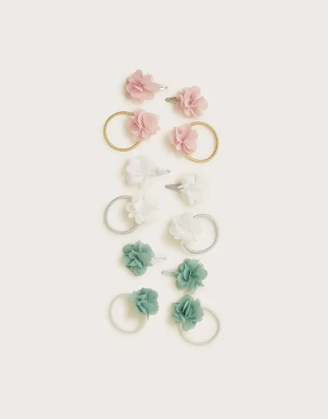 Flower PomPom Hair Set 12 Pack Children Monsoon Girls039 Hair Accessories