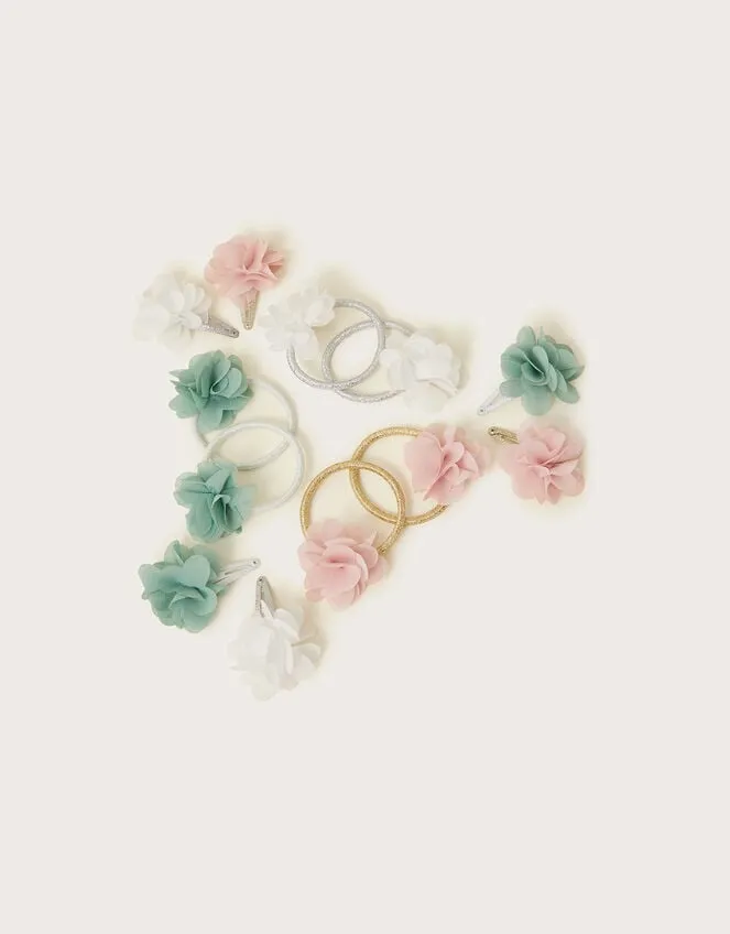Flower PomPom Hair Set 12 Pack Children Monsoon Girls039 Hair Accessories