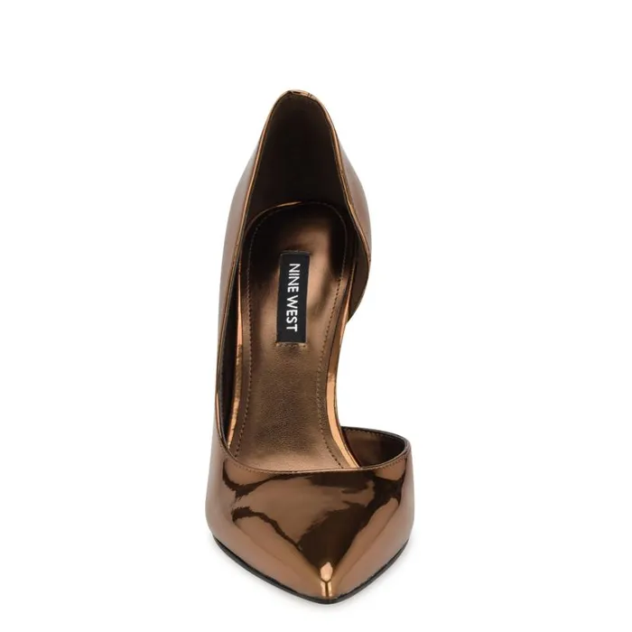 Folowe D039Orsay Pointy Toe Pumps Bronze Women Nine West Heels