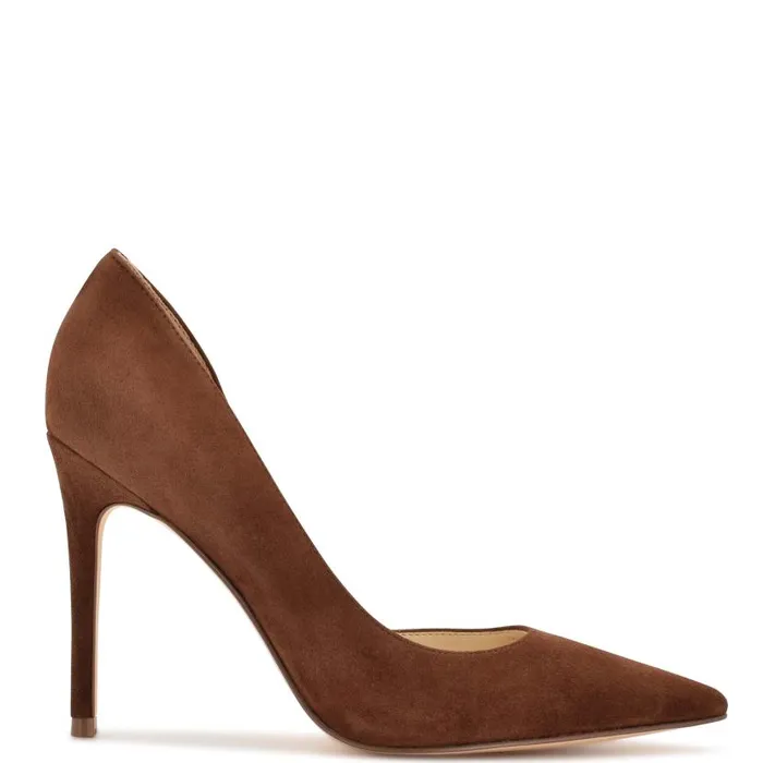 Folowe D039Orsay Pointy Toe Pumps Medium Brown Suede Women Nine West Heels