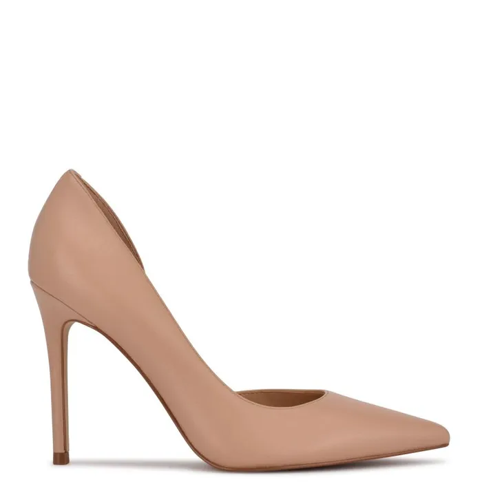 Folowe D039Orsay Pointy Toe Pumps Warm Blush Leather Women Nine West Heels
