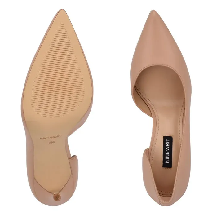 Folowe D039Orsay Pointy Toe Pumps Warm Blush Leather Women Nine West Heels
