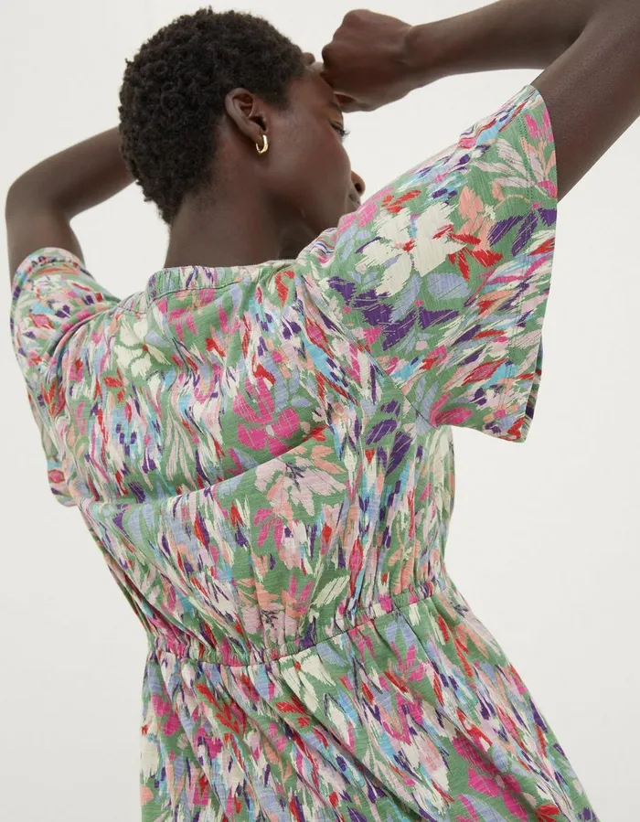 Frankie Expressive Floral Top Green Women FatFace Tops and TShirts