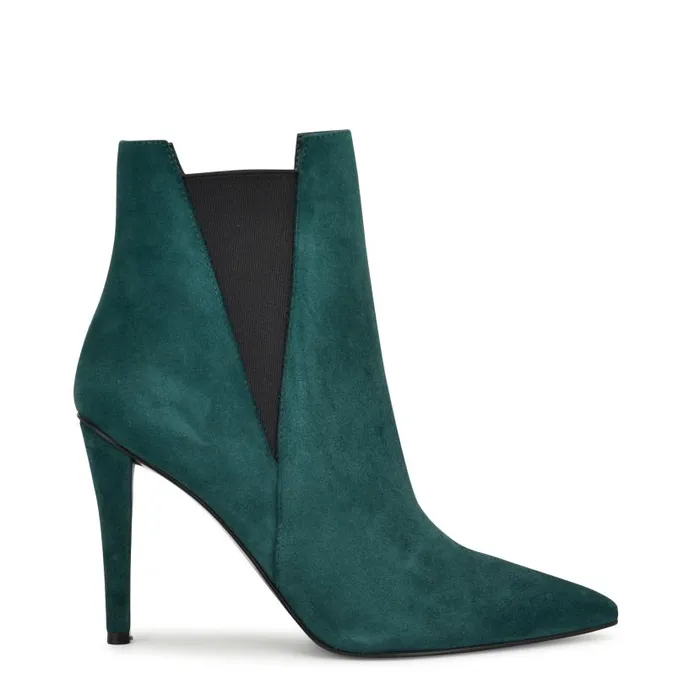 Franks Dress Booties Dark Green Women Nine West Boots and Booties