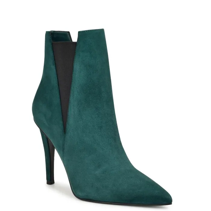 Franks Dress Booties Dark Green Women Nine West Boots and Booties