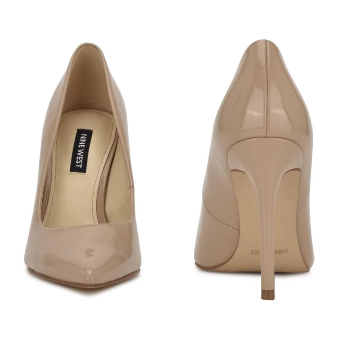 Fresh Pointy Toe Pumps Antique Taupe Patent Women Nine West Heels